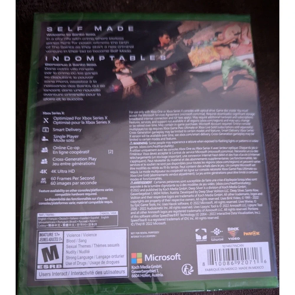 Saints Row Standard‎ Edition - Xbox Series X - XBox One - Brand New Sealed